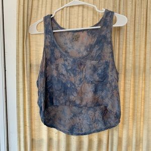 Acid wash crop top